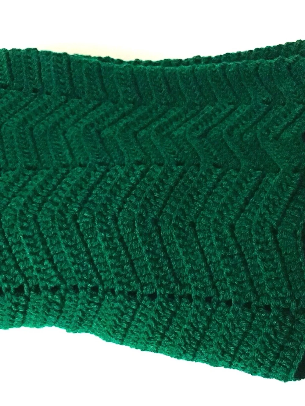 Hunter Green Crochet Afghan
